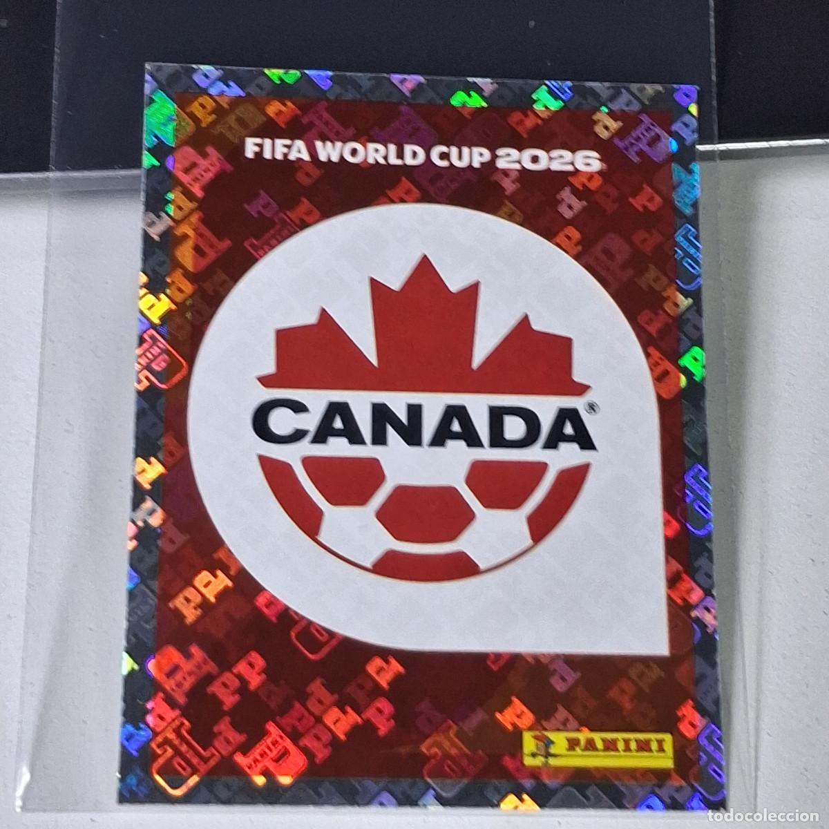 Cromos de F&uacute;tbol: A37 CAN 1 CAN1 ESCUDO LOGO BADGE 1 CANADA MUNDIAL FIFA WORLD CUP 2026 STICKER PANINI