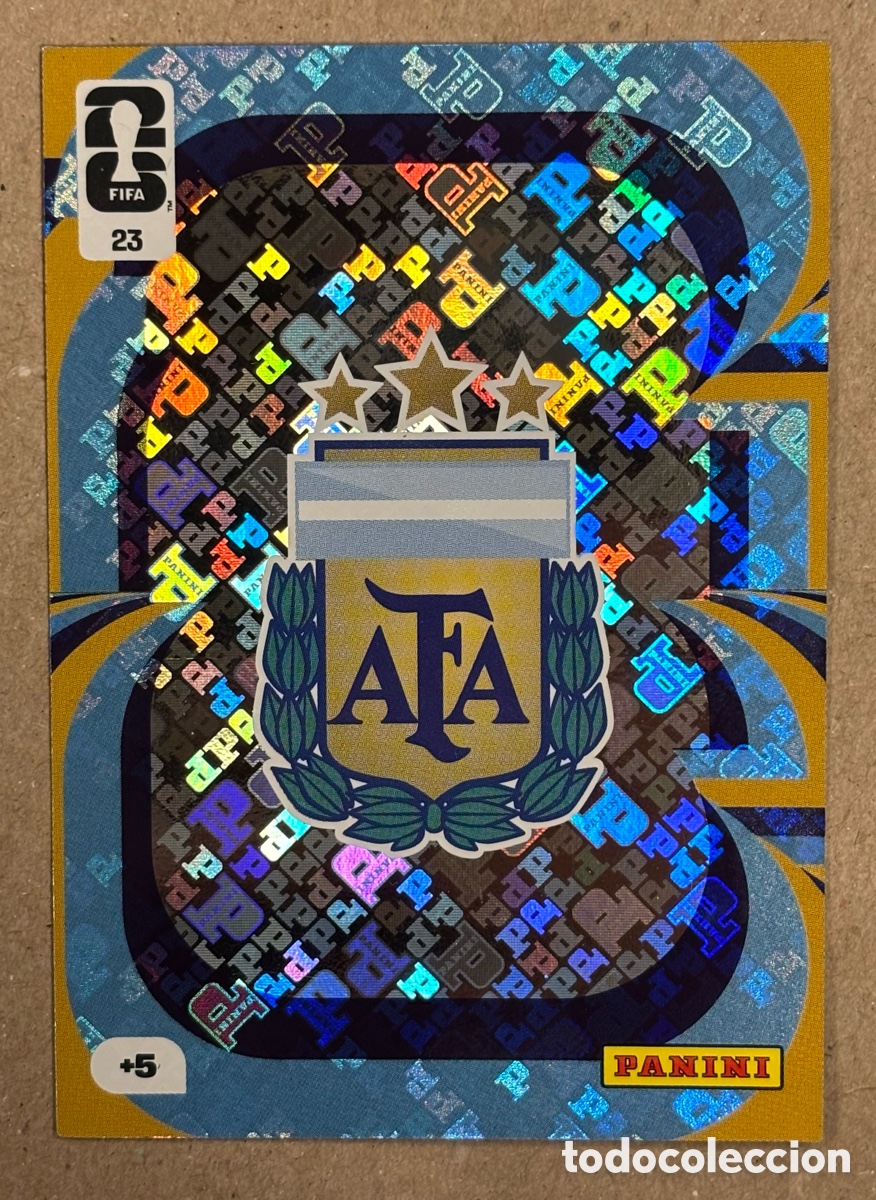 Cromos de F&uacute;tbol: ESCUDO DE ARGENTINA. CARTA COLECCI&Oacute;N PANINI ADRENALYN XL FIFA WORLD CUP 2026. #23.