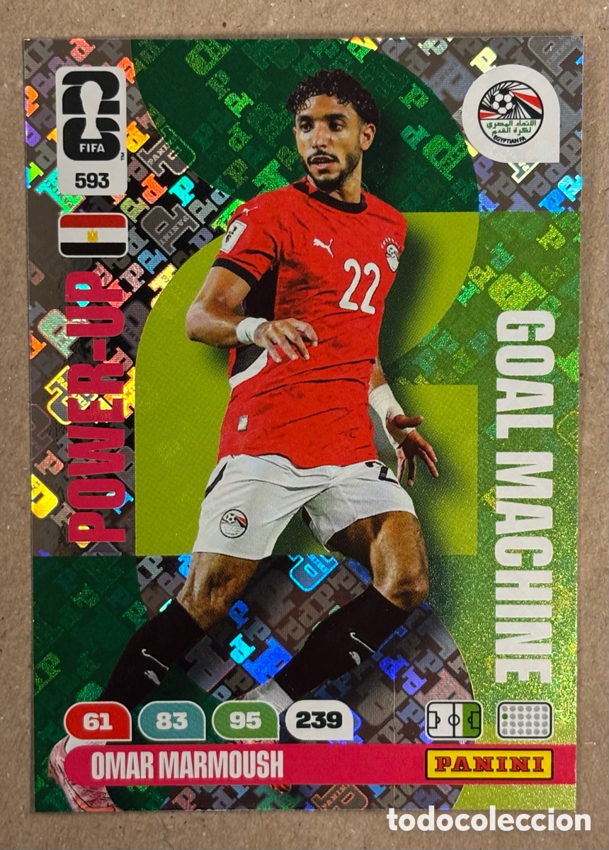 Cromos de F&uacute;tbol: OMAR MARMOUSH (EGIPTO). CARTA POWER-UP GOAL MACHINE PANINI ADRENALYN XL FIFA WORLD CUP 2026. #593