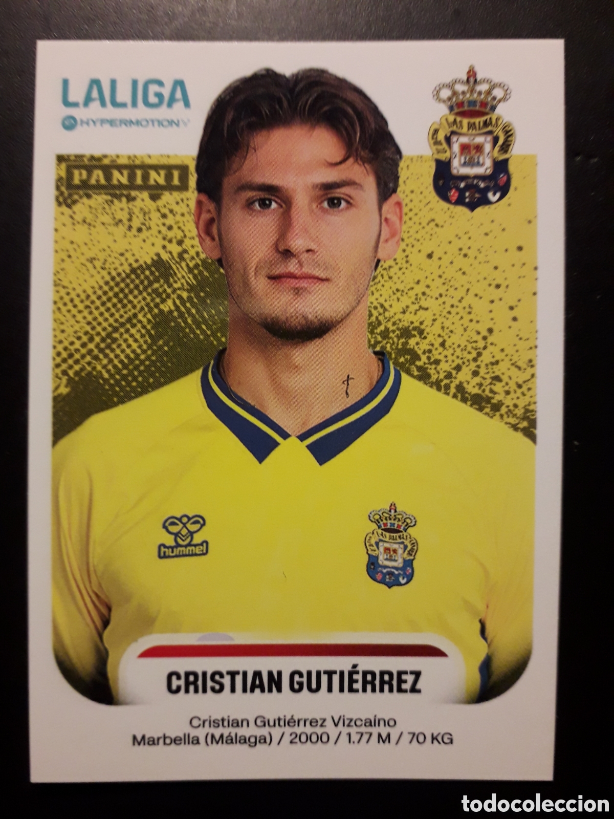 Cartes &agrave; collectionner de Football: CRISTIAN GUTI&Eacute;RREZ LAS PALMAS N&deg; 257 B LALIGA HYPERMOTION 25 26 2025 2026 PANINI PEDIDO M&Iacute;NIMO 3&euro;