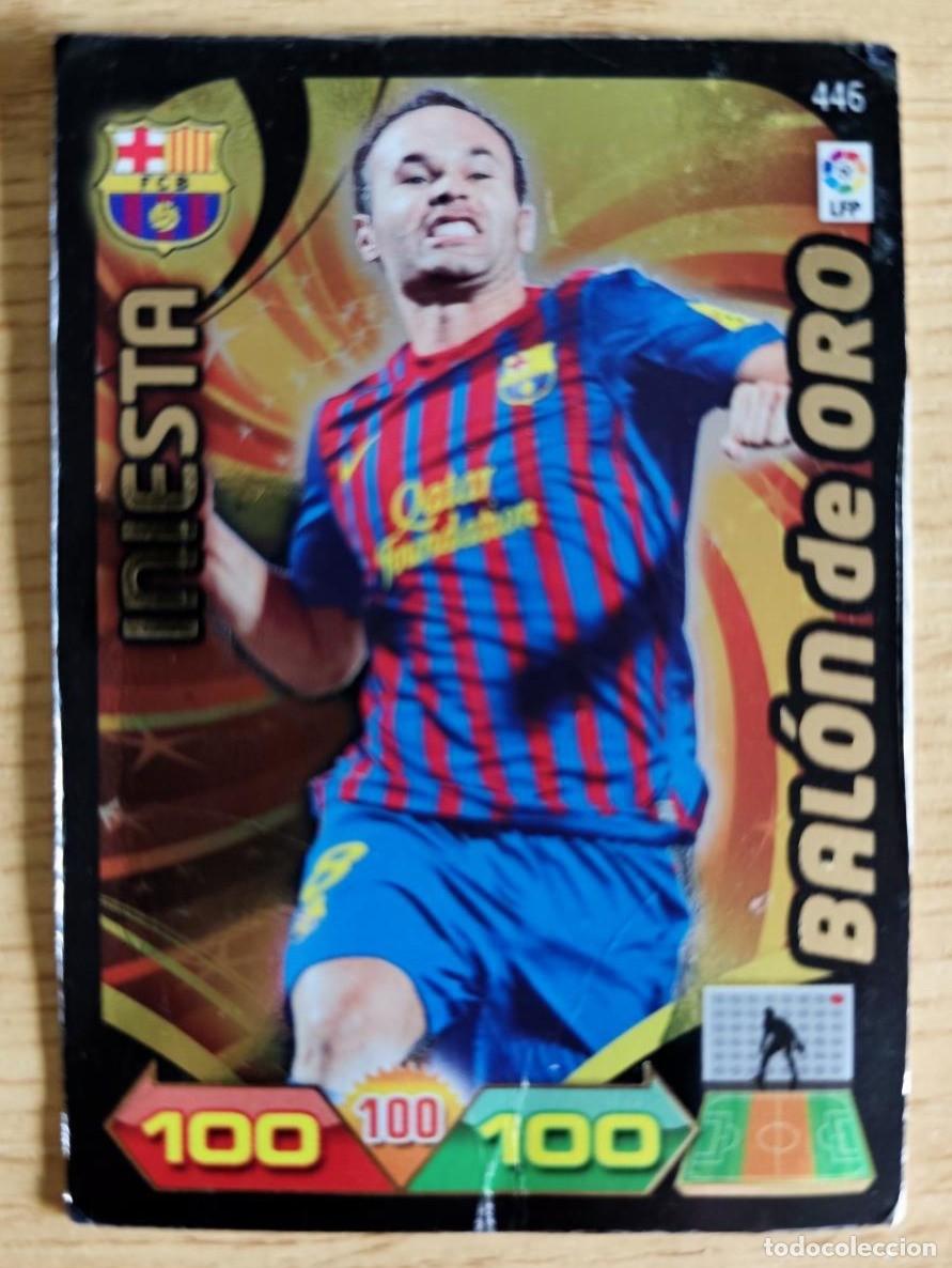 Cromos de F&uacute;tbol: INIESTA BAL&Oacute;N DE ORO 446 FC BARCELONA 2011-12 11 12 ADRENALYN PANINI CARD FOOTBALL