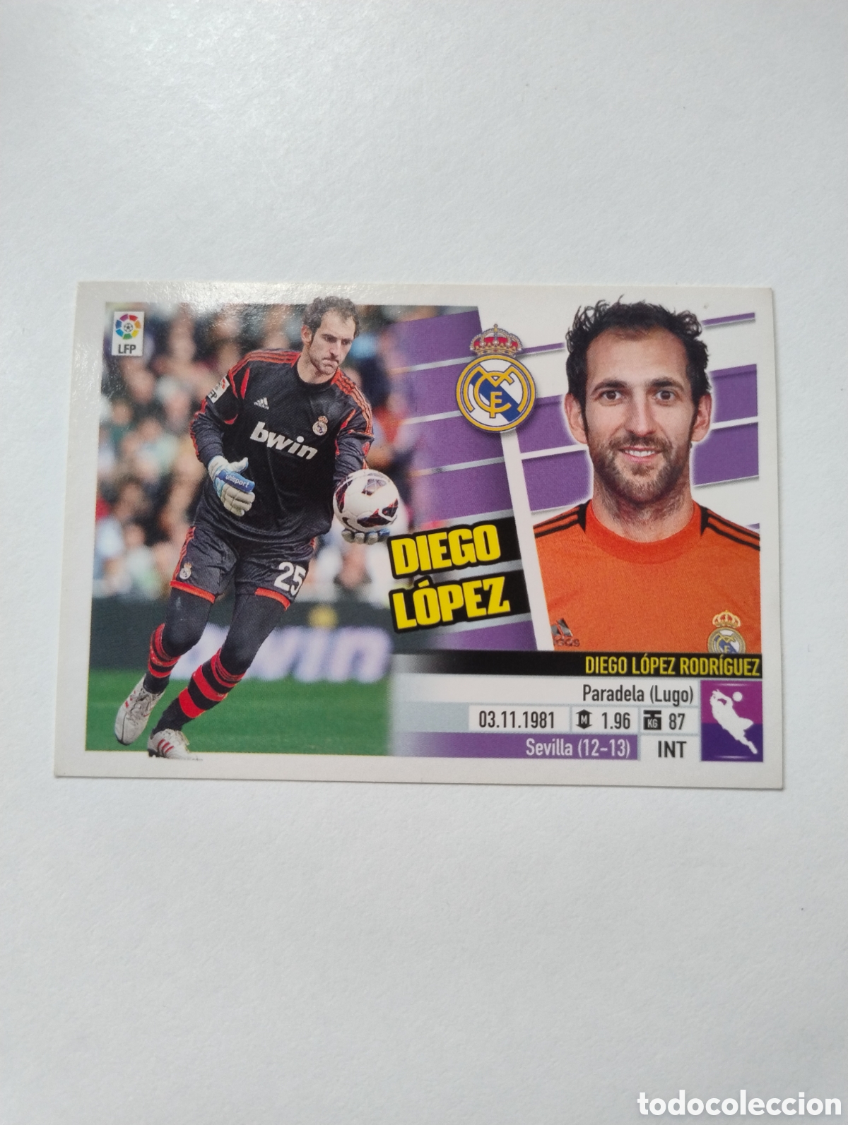 Cromos de F&uacute;tbol: 2 - Diego L&oacute;pez - Real Madrid - Liga Este 2013 - 2014
