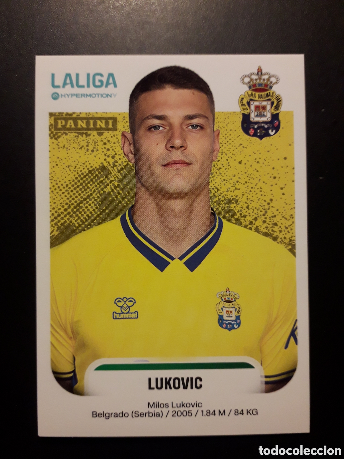 Cromos de F&uacute;tbol: LUKOVIC LAS PALMAS N&deg; 266 LALIGA HYPERMOTION 25 26 2025 2026 PANINI SIN PEGAR PEDIDO M&Iacute;NIMO 3&euro;.