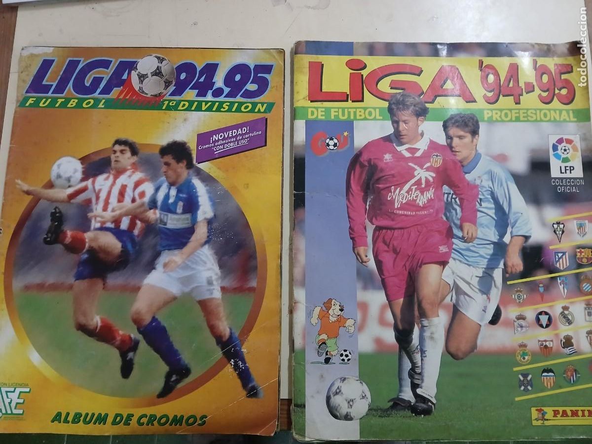 Cromos de F&uacute;tbol: Antiguo &aacute;lbum de cromos f&uacute;tbol liga 94-95 de panini y ediciones este,ambos casi completo 20 &euro; unidad