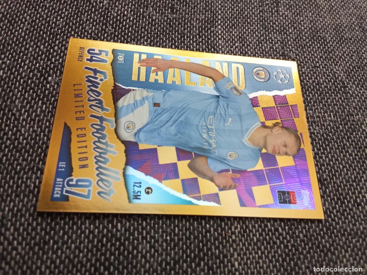 Cromos de F&uacute;tbol: LE 1 haaland Manchester city finest footballer limited edition match attax champions league 2023-24