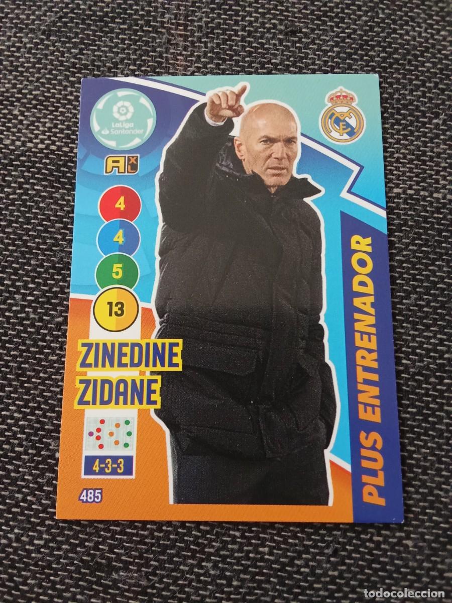 Cromos de F&uacute;tbol: 485 zinedine Zidane real Madrid plus entrenador ADRENALYN 2020-21