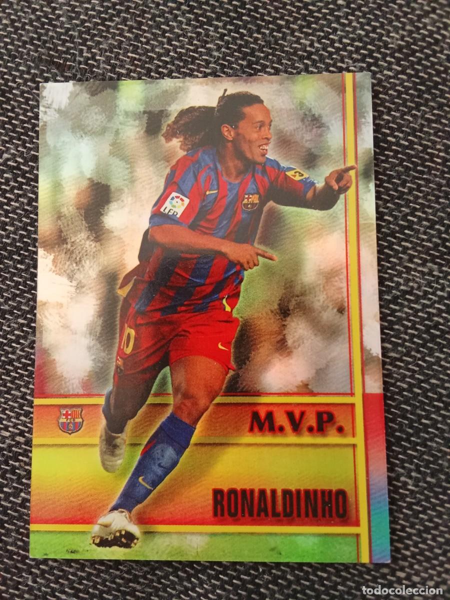 Football Stickers: 541 Ronaldinho FC Barcelona MVP brillo liso las fichas de la liga 2007 mundicromo