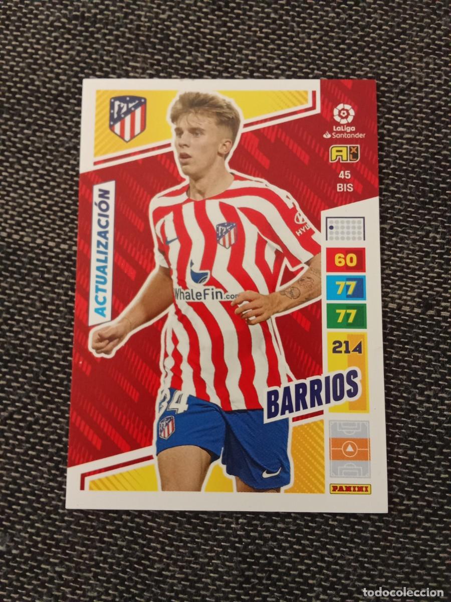 Cromos de F&uacute;tbol: 45 bis barrios atl&eacute;tico de Madrid ADRENALYN 2022-23