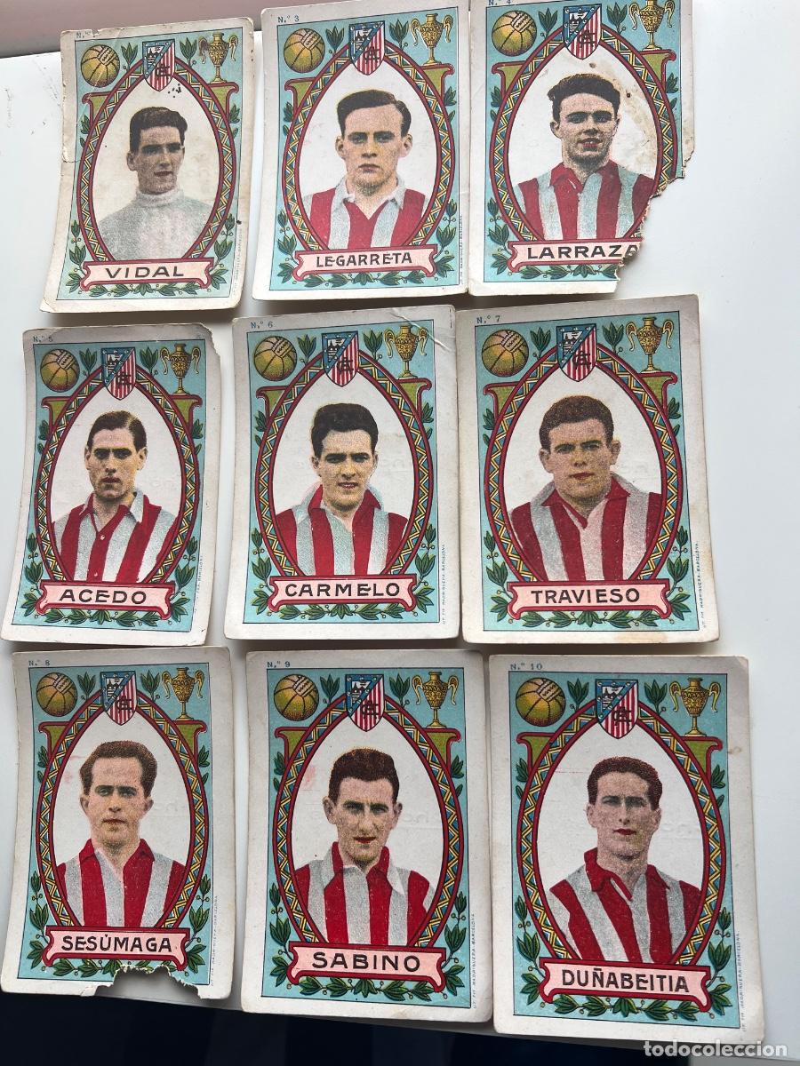 Fu&szlig;ball-Sticker: 9 CROMOS FUTBOL ATHLETIC DE BILBAO CHOCOLATES LA COSTARRIQUE&Ntilde;A TARRAGONA A&Ntilde;OS 20