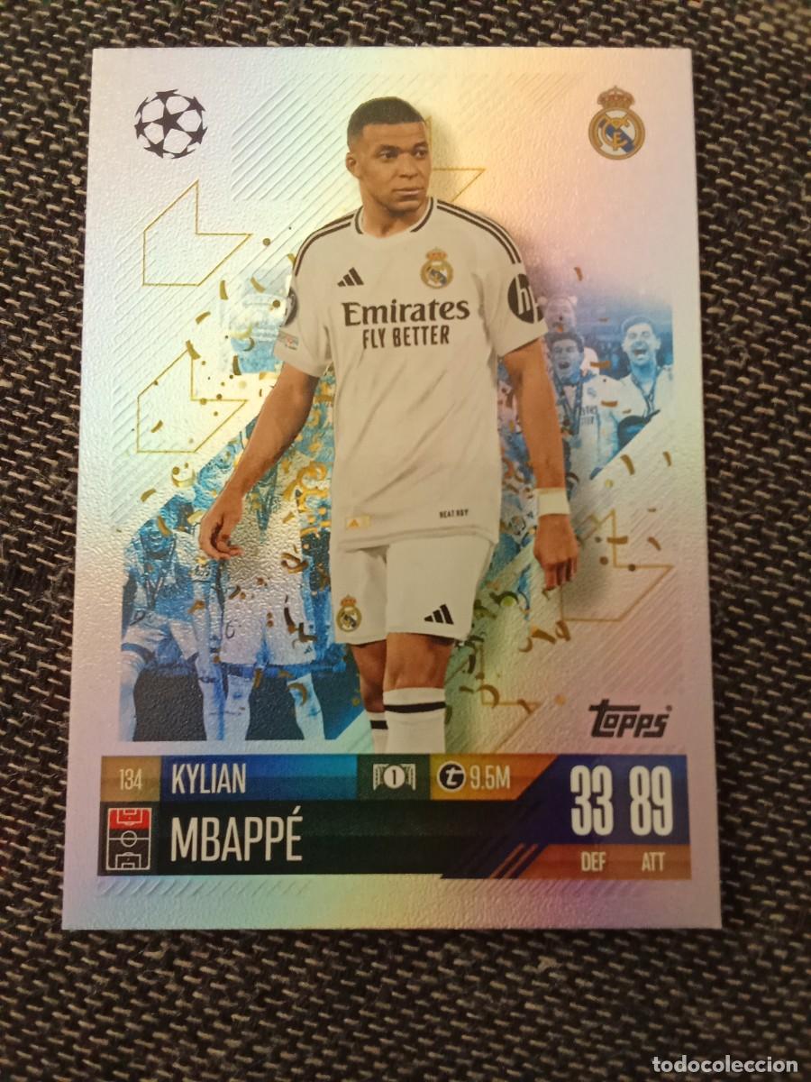 Cromos de F&uacute;tbol: 134 mbappe real Madrid match attax champions league 2024-25