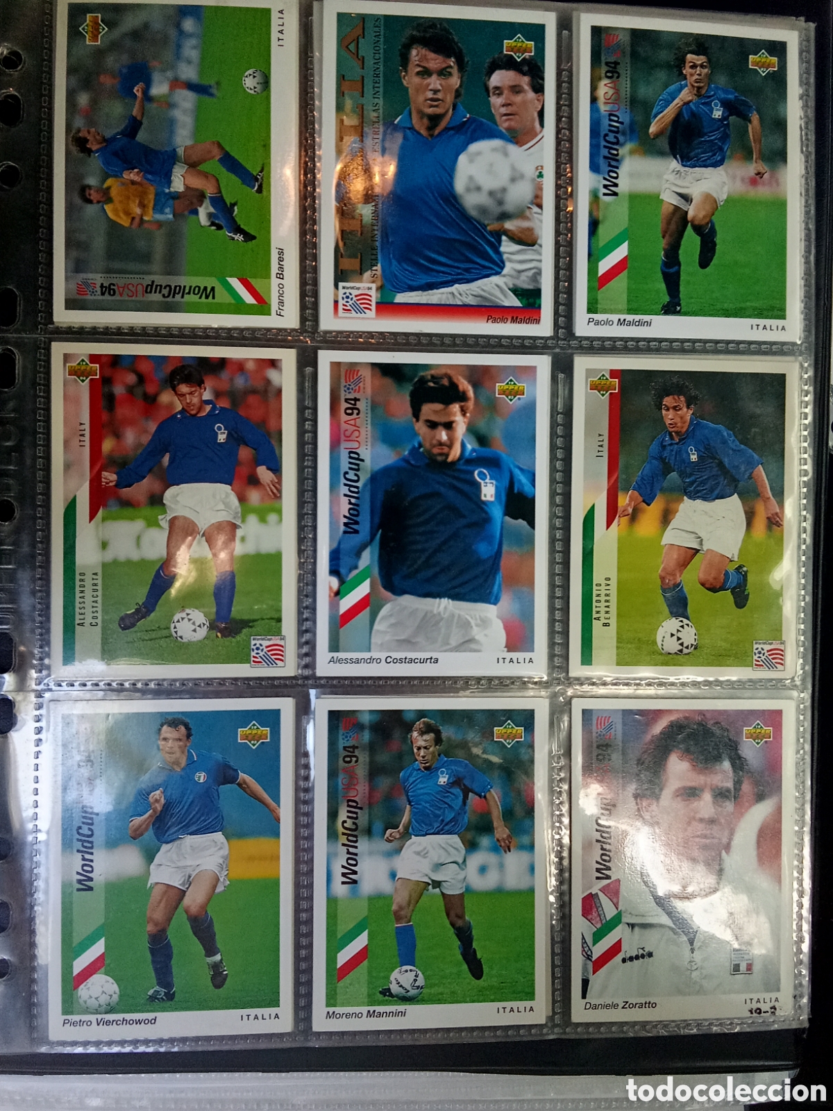 Cromos de F&uacute;tbol: 26 CROMOS DIFERENTES ITALIA MUNDIAL USA 94 UPPER DECK BAGGIO, MALDINI........