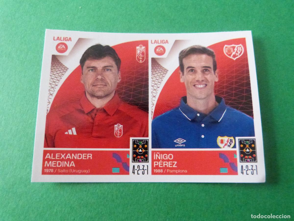 Cromos de F&uacute;tbol: CROMO FUTBOL MEDINA-PEREZ GRANADA RAYO SIN PEGAR FICHAJE N&ordm; 41 INVIERNO LIGA ESTE 2023-2024/23-24