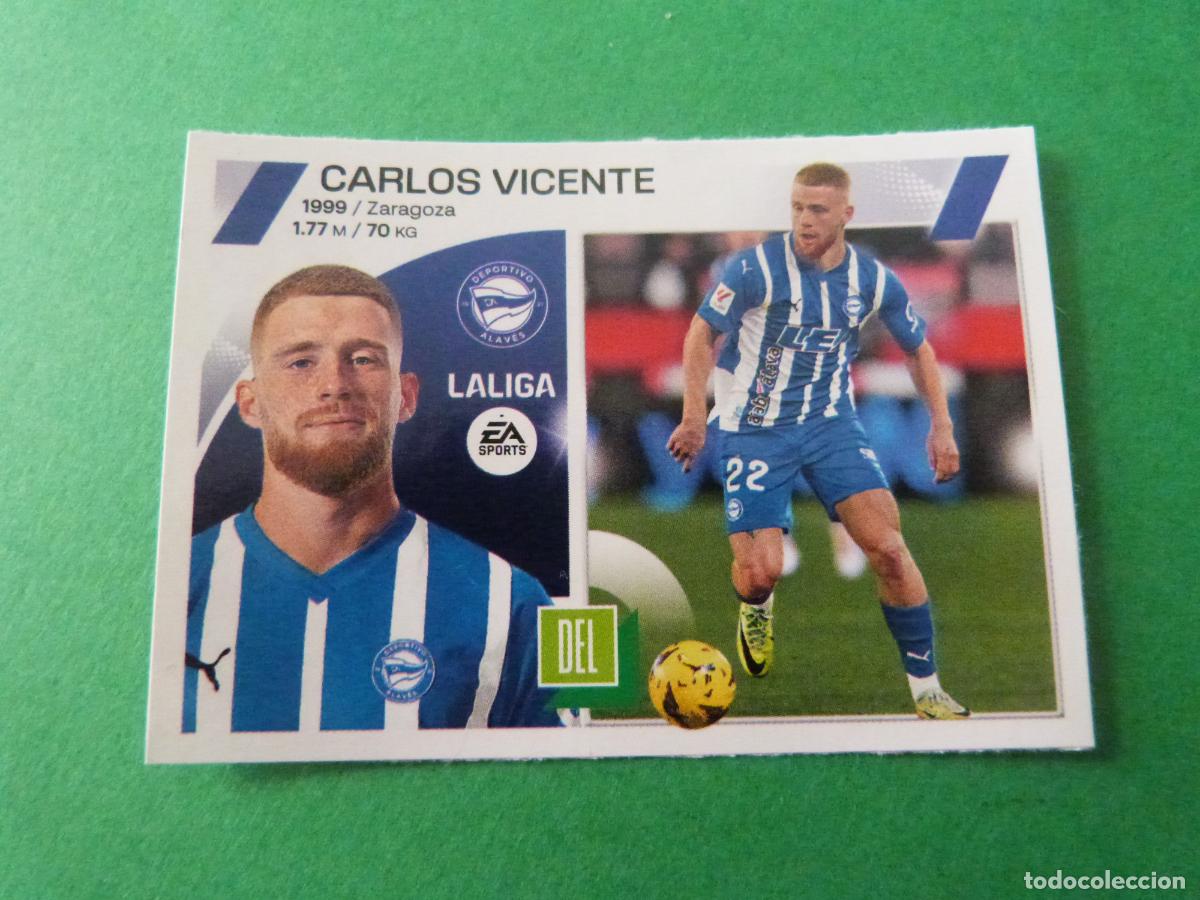 Cromos de F&uacute;tbol: CROMO FUTBOL CARLOS VICENTE SIN PEGAR FICHAJE N&ordm; 2 INVIERNO LIGA ESTE 2023-2024/23-24