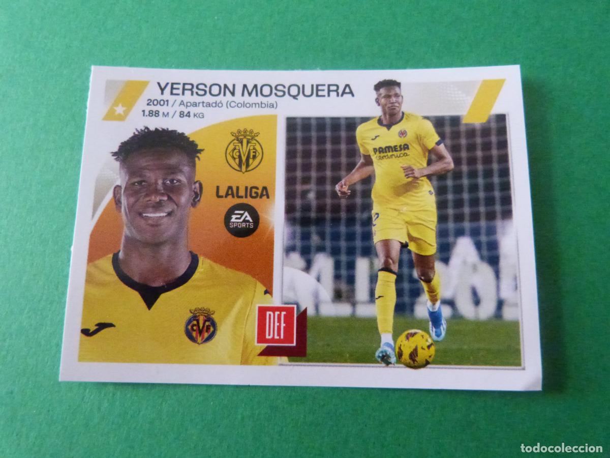 Cromos de F&uacute;tbol: CROMO FUTBOL MOSQUERA VILLARREAL C.F. SIN PEGAR FICHAJE N&ordm; 37 INVIERNO LIGA ESTE 2023-2024/23-24