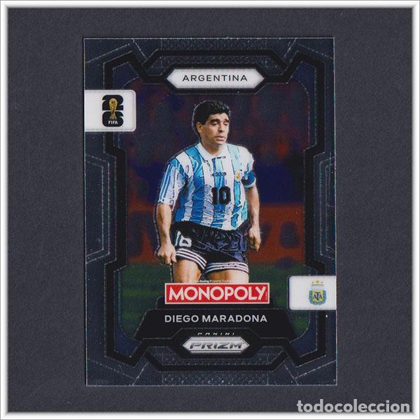 Cromos de F&uacute;tbol: FIFA WORLD CUP 2026 PANINI PRIZM MONOPOLY DIEGO ARMANDO MARADONA 3 ARGENTINA COLECCI&Oacute;N ALBUM MUNDIAL