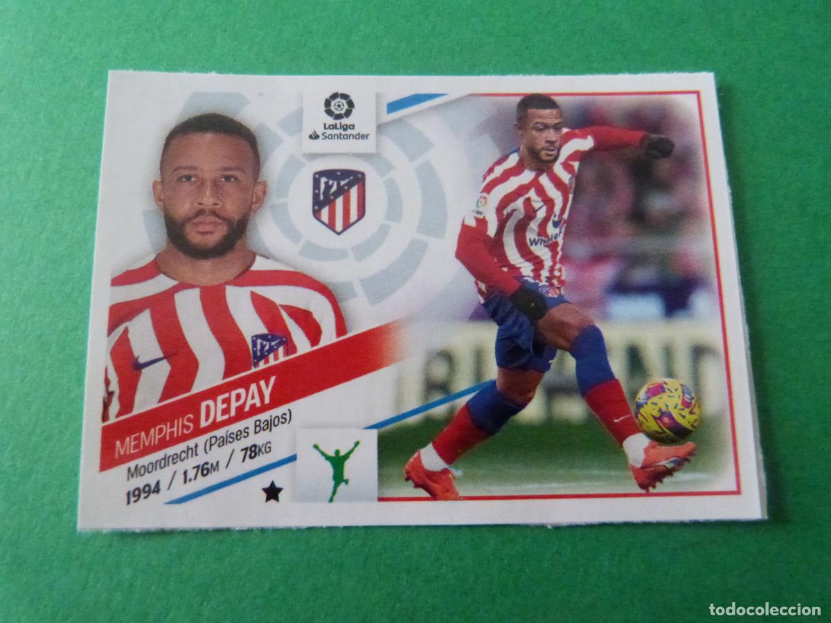 Cromos de F&uacute;tbol: CROMO FUTBOL DEPAY ATLETICO DE MADRID SIN PEGAR FICHAJE N&ordm; 5 INVIERNO LIGA ESTE 2022-2023/22-23