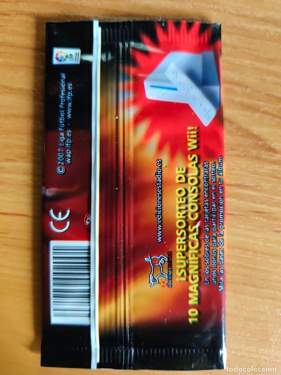 Cromos de f&uacute;tbol: Sobre sin abrir ediciones estadio 2007 2008 - Foto 2