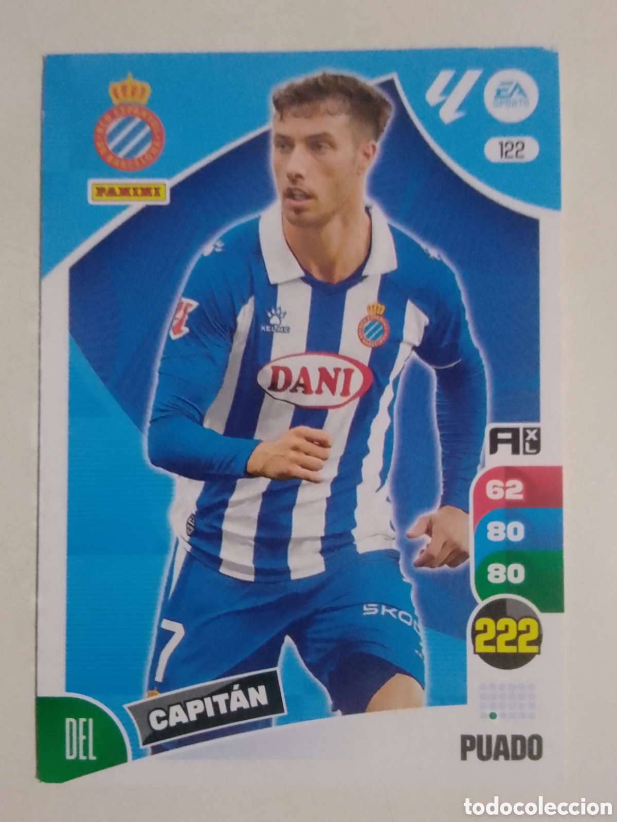 Cromos de F&uacute;tbol: Adrenalyn XL 2024-25 n&deg; 122 Puado &bull; Espanyol. CAPIT&Aacute;N.