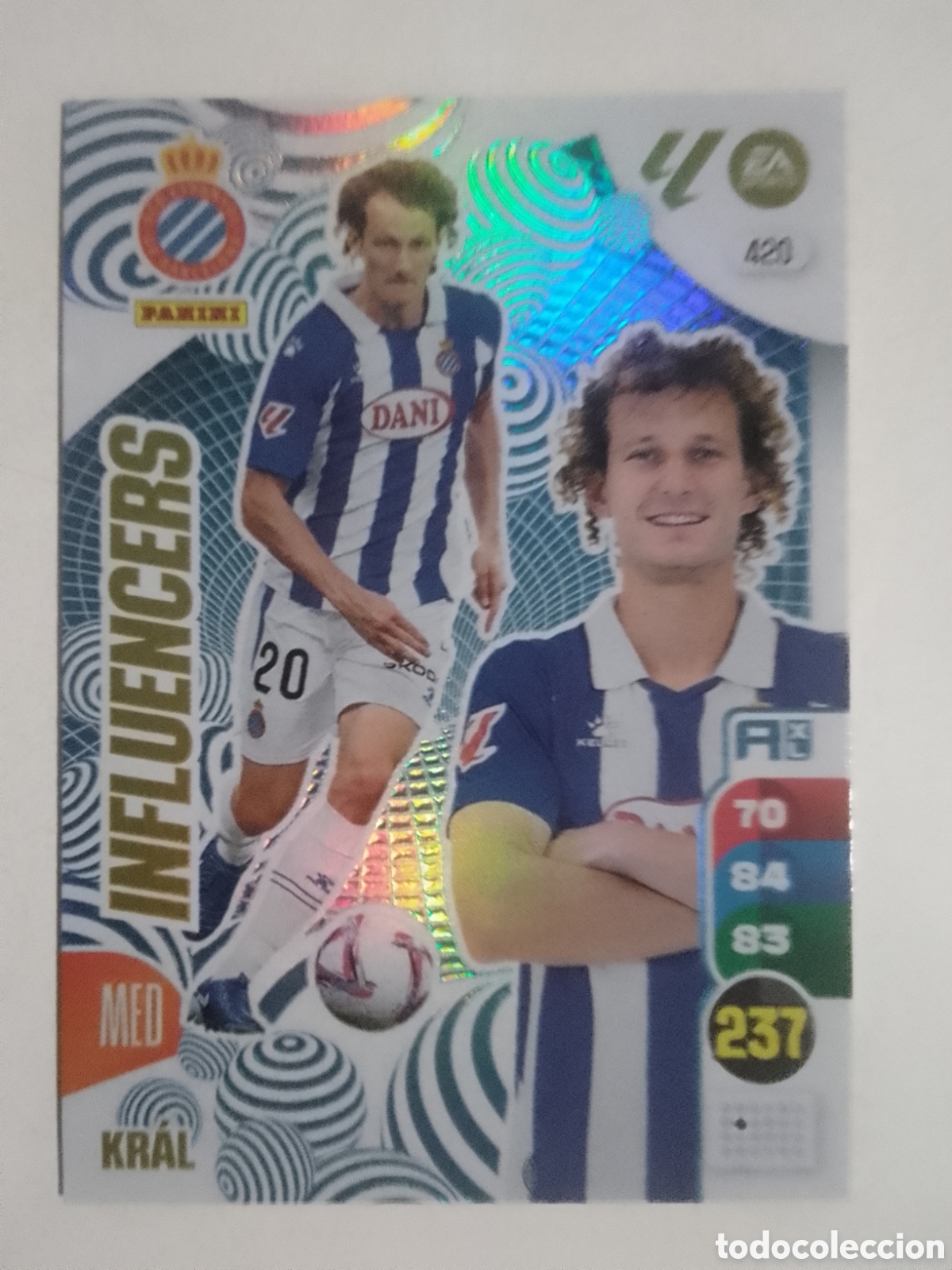 Cromos de F&uacute;tbol: Adrenalyn XL 2024-25 n&deg; 420 Kr&aacute;l &bull; Espanyol. INFLUENCERS.