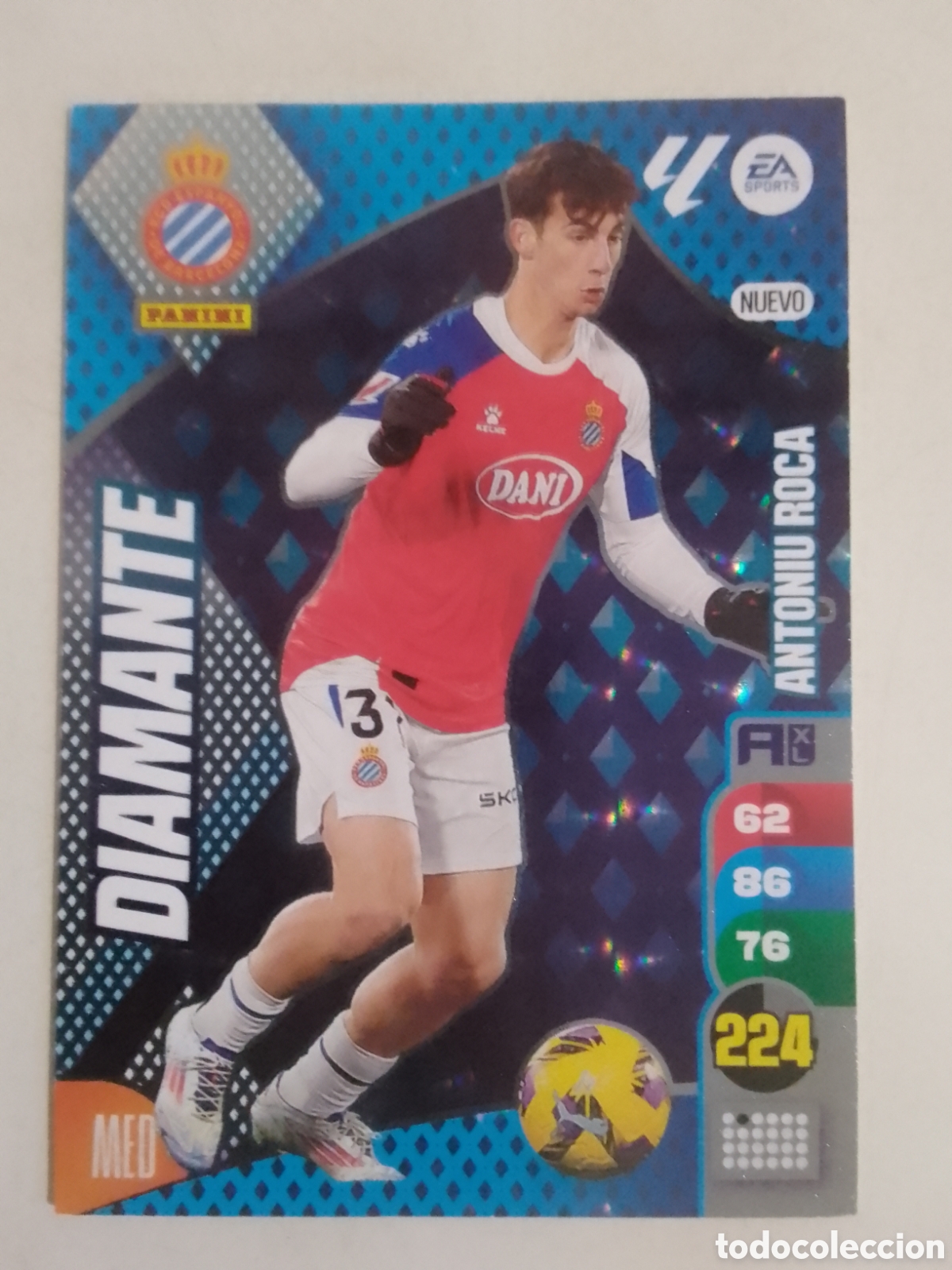 Cromos de F&uacute;tbol: Adrenalyn XL 2024-25 Antoniu Roca &bull; Espanyol. DIAMANTE NUEVO.