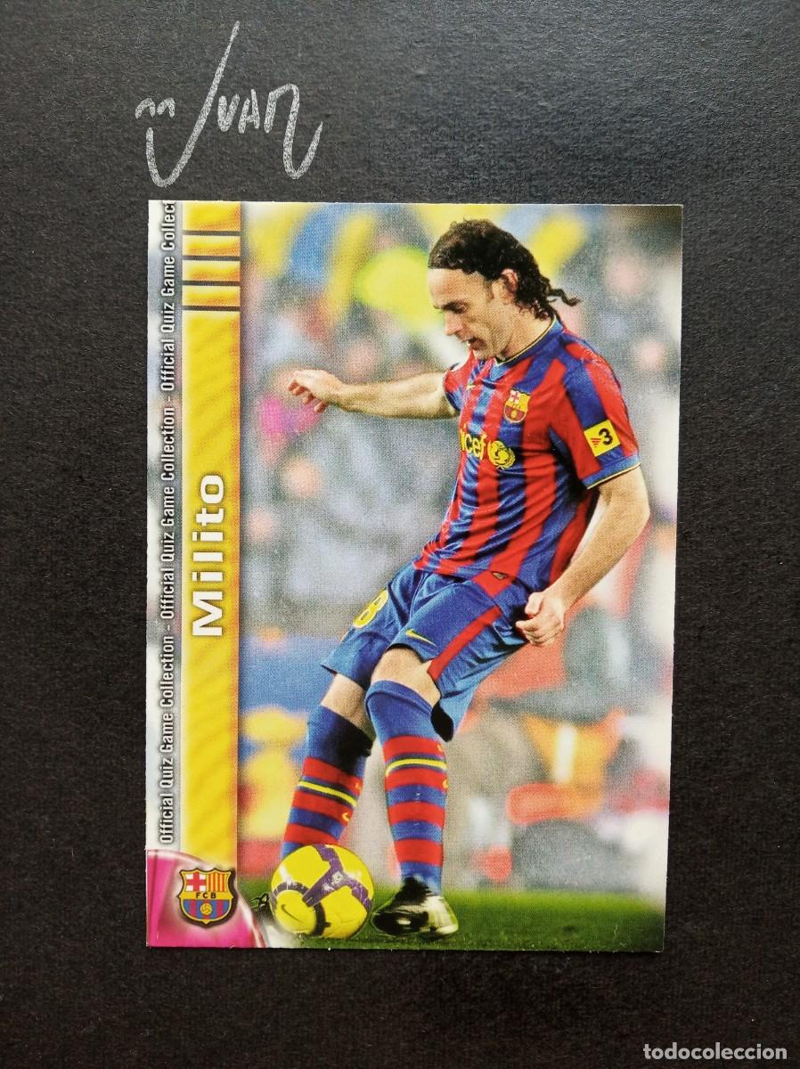 Cromos de F&uacute;tbol: 1175 FICHAJE UH MILITO BARCELONA ARGENTINA ⚽ MUNDICROMO &reg; PLATINUM 2009 2010 QUIZ LIGA 09 10 NUEVO