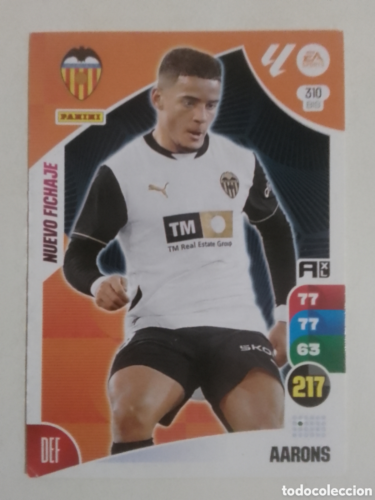 Cromos de F&uacute;tbol: Adrenalyn XL 2024-25 n&deg; 310 BIS Aarons &bull; Valencia. NUEVO FICHAJE.