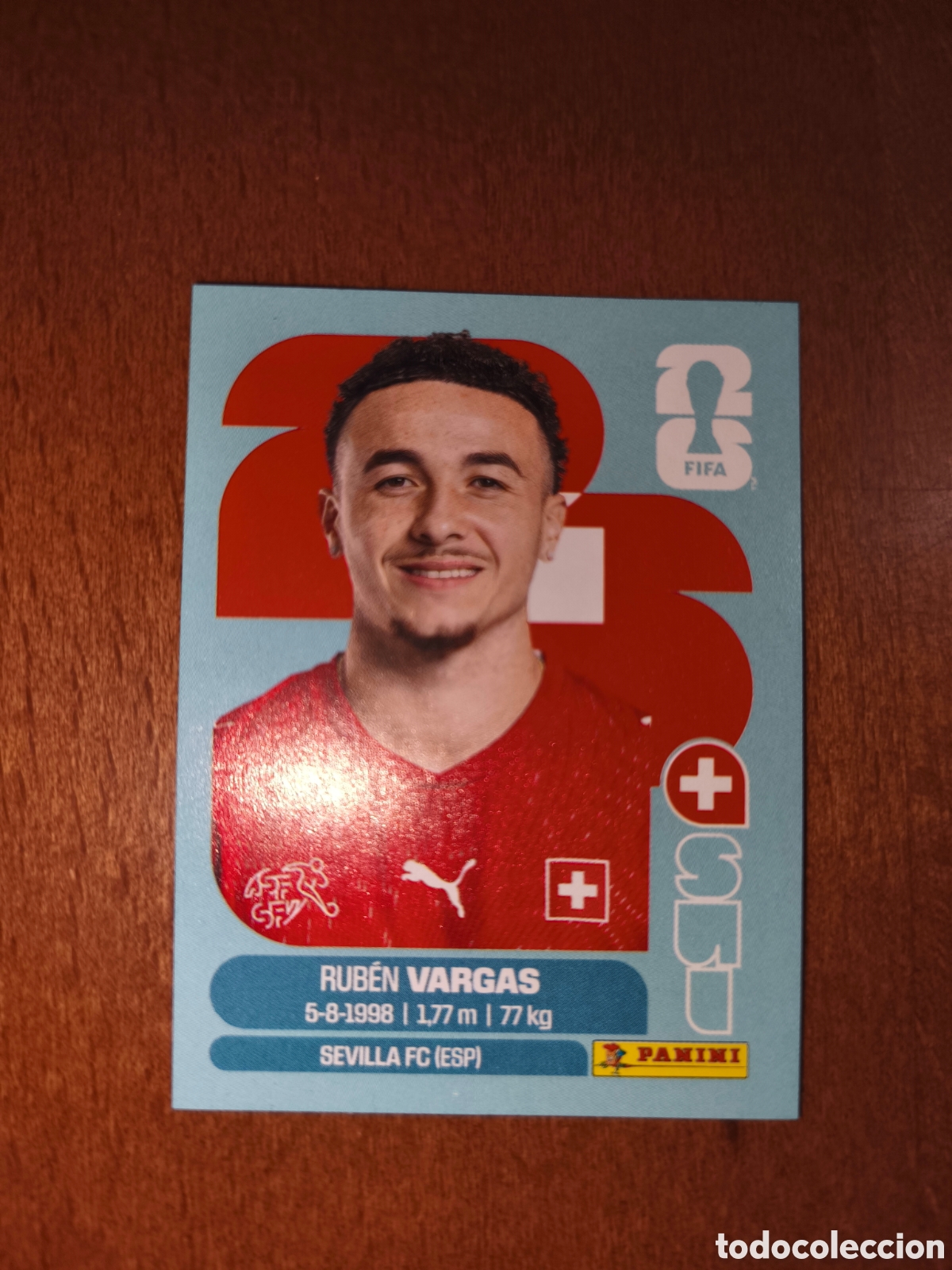 Football Stickers: SUI18 Rub&eacute;n Vargas Fifa World Cup 2026 Suiza