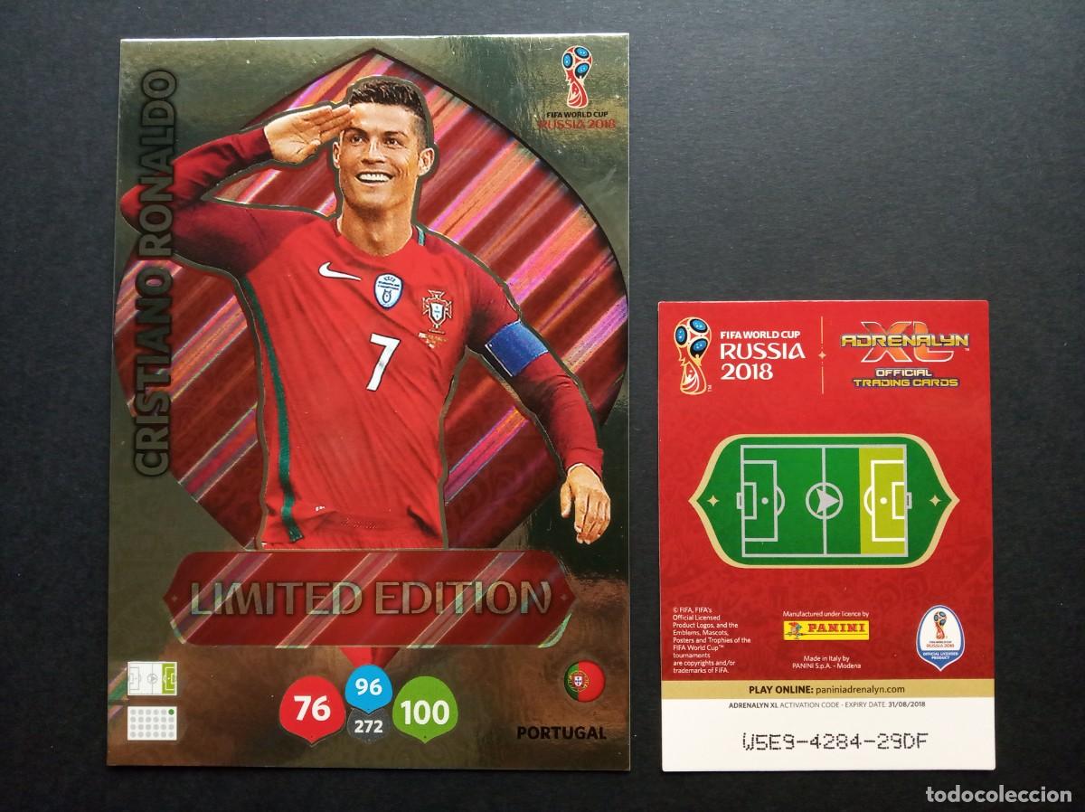 Cromos de F&uacute;tbol: LIMITED EDITION XXL CRISTIANO RONALDO PORTUGAL MADRID ⚽ PANINI &reg; ADRENALYN FIFA MUNDIAL RUSIA 2018