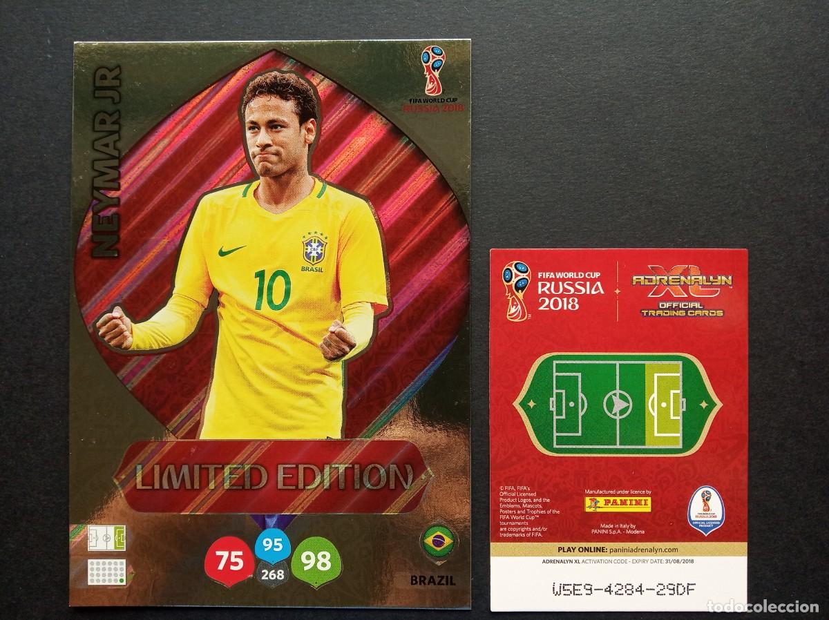 Cromos de F&uacute;tbol: LIMITED EDITION XXL NEYMAR JR BRASIL FC BARCELONA ⚽ PANINI &reg; ADRENALYN FIFA MUNDIAL RUSIA 2018 NUEVO