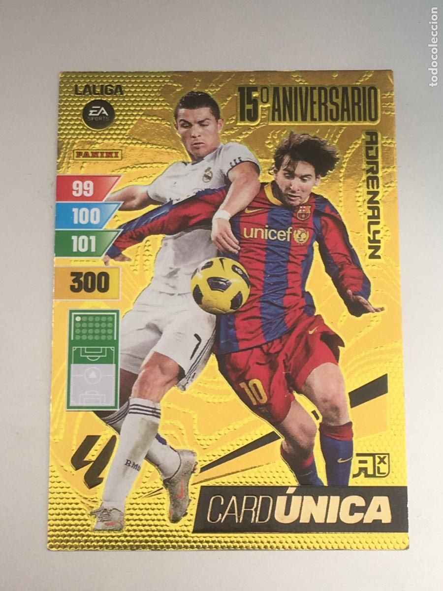 Cromos de F&uacute;tbol: messi cristiano ronaldo 15 aniversario adrenalyn 2023 2024 cromo perfecto estado