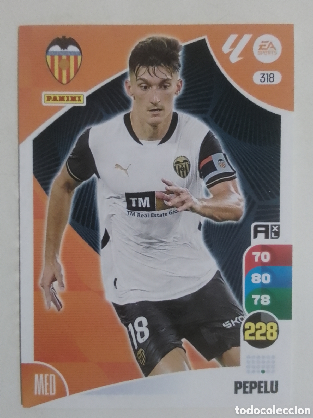 Cromos de F&uacute;tbol: Adrenalyn XL 2024-25 n&deg; 318 Pepelu &bull; Valencia.