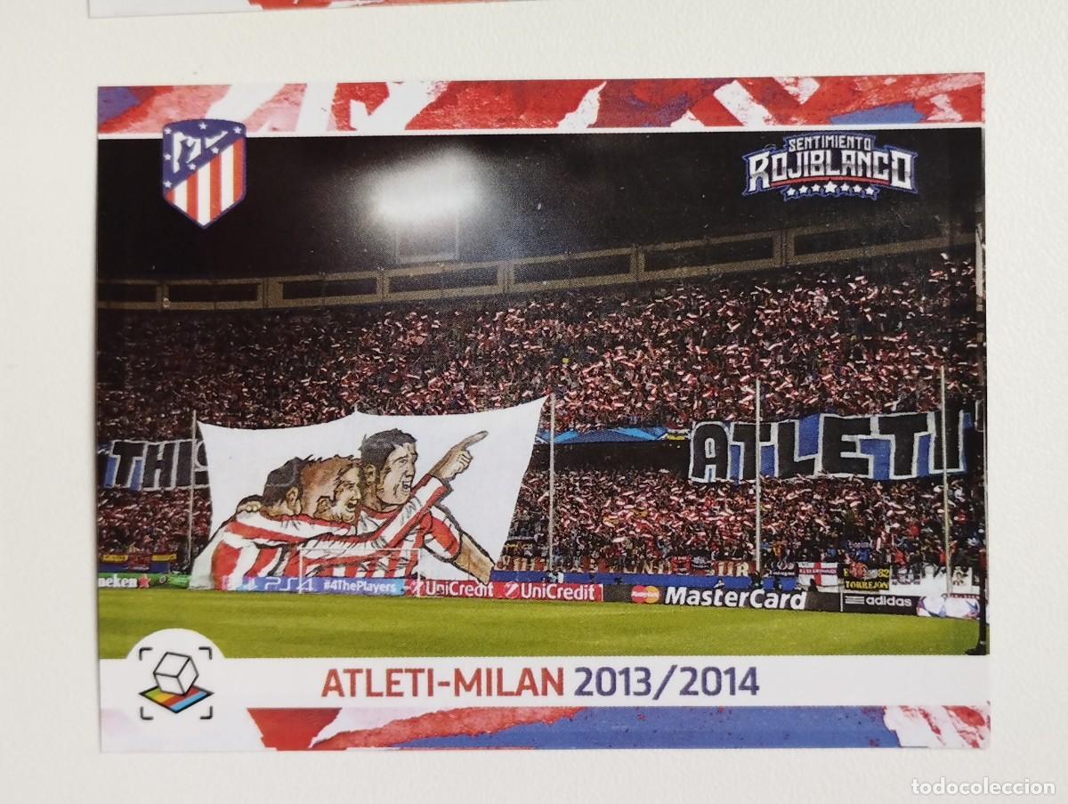 Cromos de F&uacute;tbol: CROMO ATLETICO DE MADRID - SENTIMIENTO ROJIBLANCO - AFICION - ATLETI MILAN 2013 2014