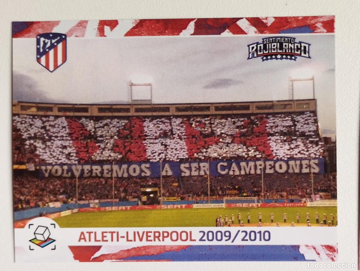 Cromos de F&uacute;tbol: CROMO ATLETICO DE MADRID - SENTIMIENTO ROJIBLANCO - AFICION - ATLETI LIVERPOOL 2009 2010