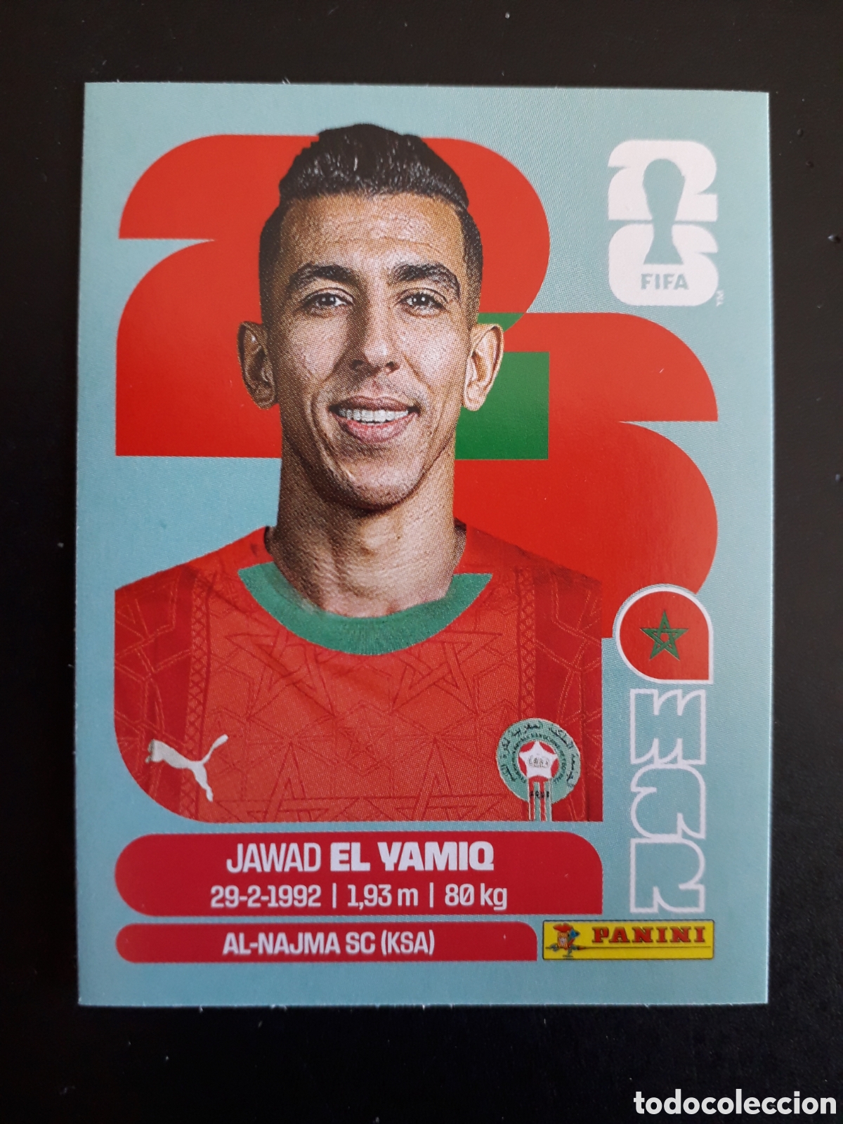 Cromos de F&uacute;tbol: EL YAMIQ MARRUECOS MAR 8 MUNDIAL F&Uacute;TBOL 2026 FIFA WORLD CUP PANINI SIN PEGAR PEDIDO M&Iacute;NIMO 3&euro;