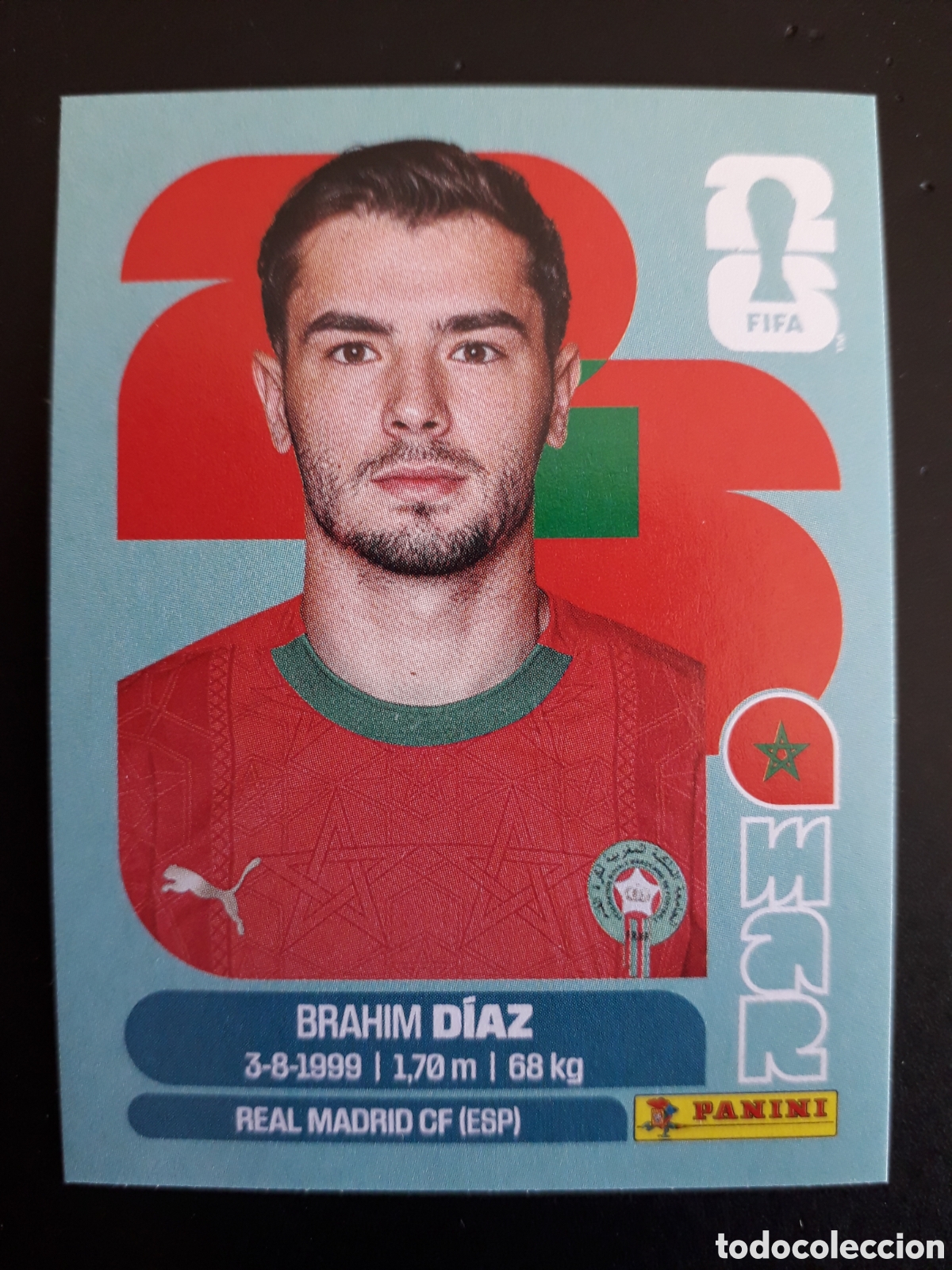 Cromos de F&uacute;tbol: BRAHIM D&Iacute;AZ MARRUECOS MAR 19 MUNDIAL F&Uacute;TBOL 2026 FIFA WORLD CUP PANINI SIN PEGAR PEDIDO M&Iacute;NIMO 3&euro;