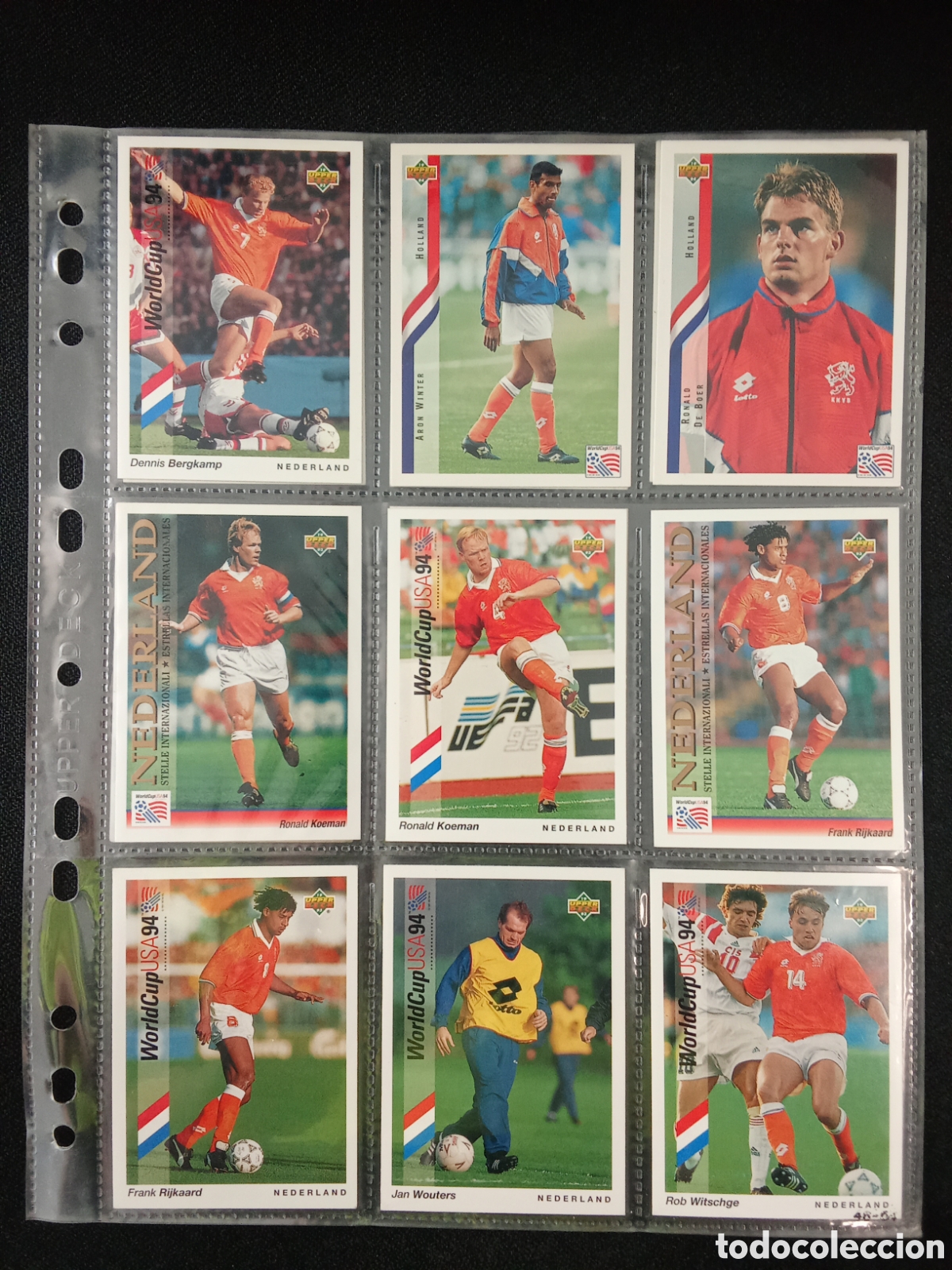 Cromos de F&uacute;tbol: 14 CROMOS DIFERENTES HOLANDA UPPER DECK MUNDIAL USA 94 GULLIT