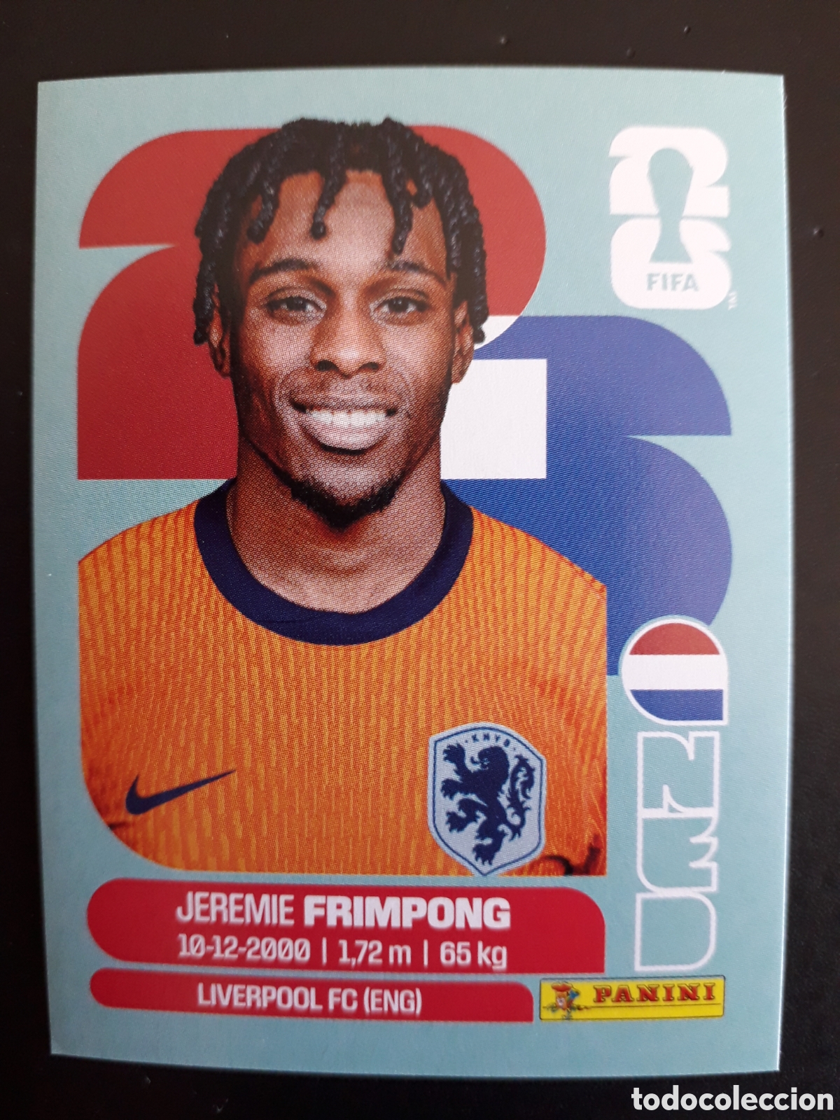 Fu&szlig;ball-Sticker: FRIMPONG HOLANDA/PA&Iacute;SES BAJOS NED 8 MUNDIAL F&Uacute;TBOL 2026 FIFA WORLD CUP PANINI PEDIDO M&Iacute;NIMO 3&euro;