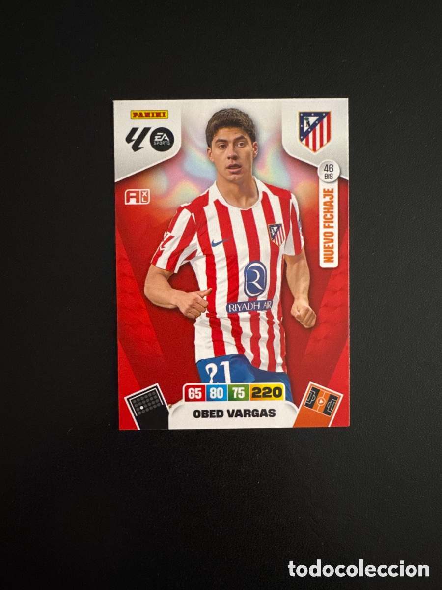 Cromos de F&uacute;tbol: OBED VARGAS ATL&Eacute;TICO DE MADRID NUMERO 46 BIS ADRENALYN 2025 2026