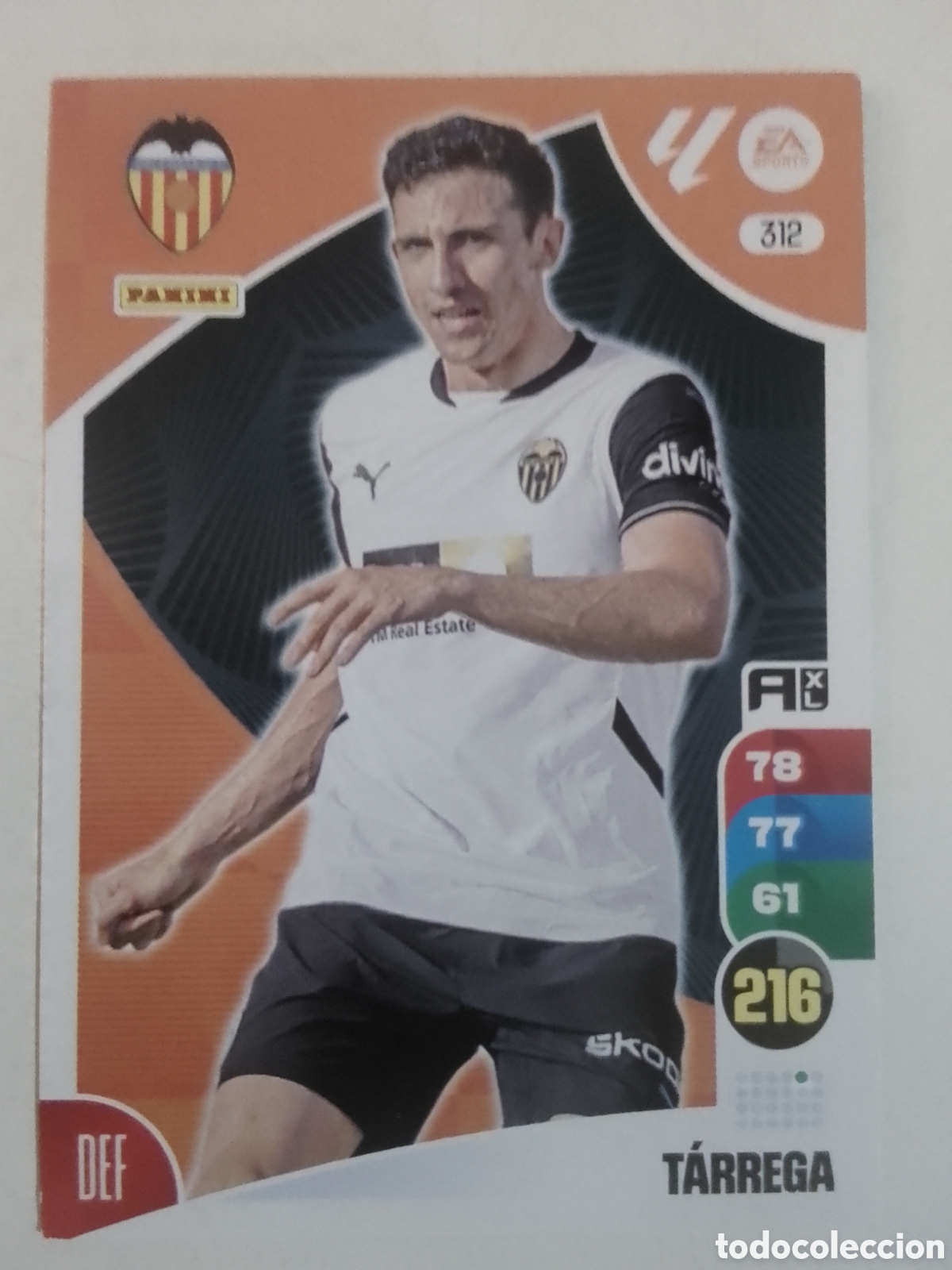 Football Stickers: Adrenalyn XL 2024-25 n&deg; 312 T&aacute;rrega &bull; Valencia.