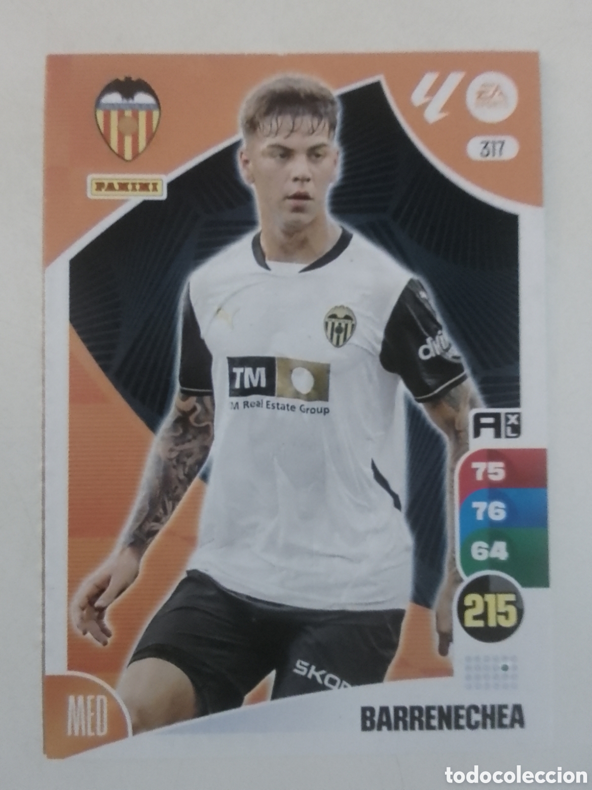 Fu&szlig;ball-Sticker: Adrenalyn XL 2024-25 n&deg; 317 Barrenechea &bull; Valencia.