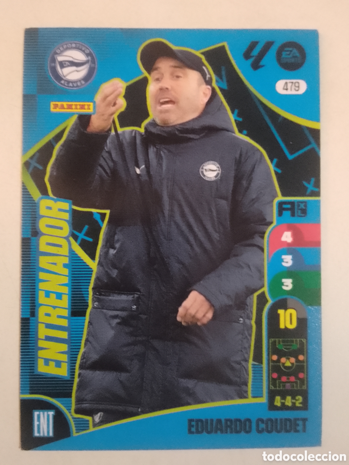 Fu&szlig;ball-Sticker: Adrenalyn XL 2024-25 n&deg; 479 Eduardo Coudet &bull; Alav&eacute;s.