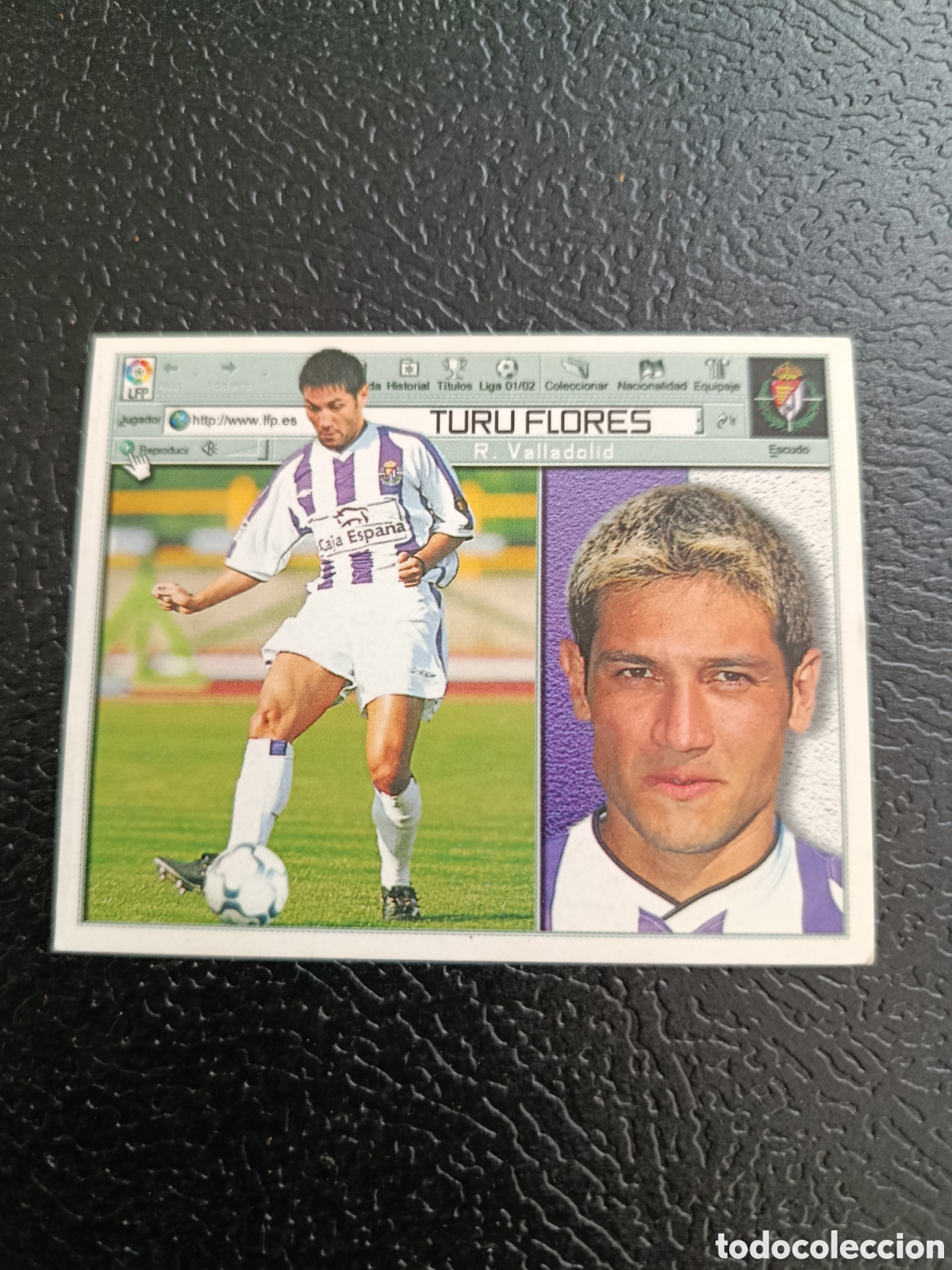 Fu&szlig;ball-Sticker: TURU FLORES FICHAJE 29 LIGA ESTE 2001/02 01 02 NUNCA PEGADO SIN PEGAR