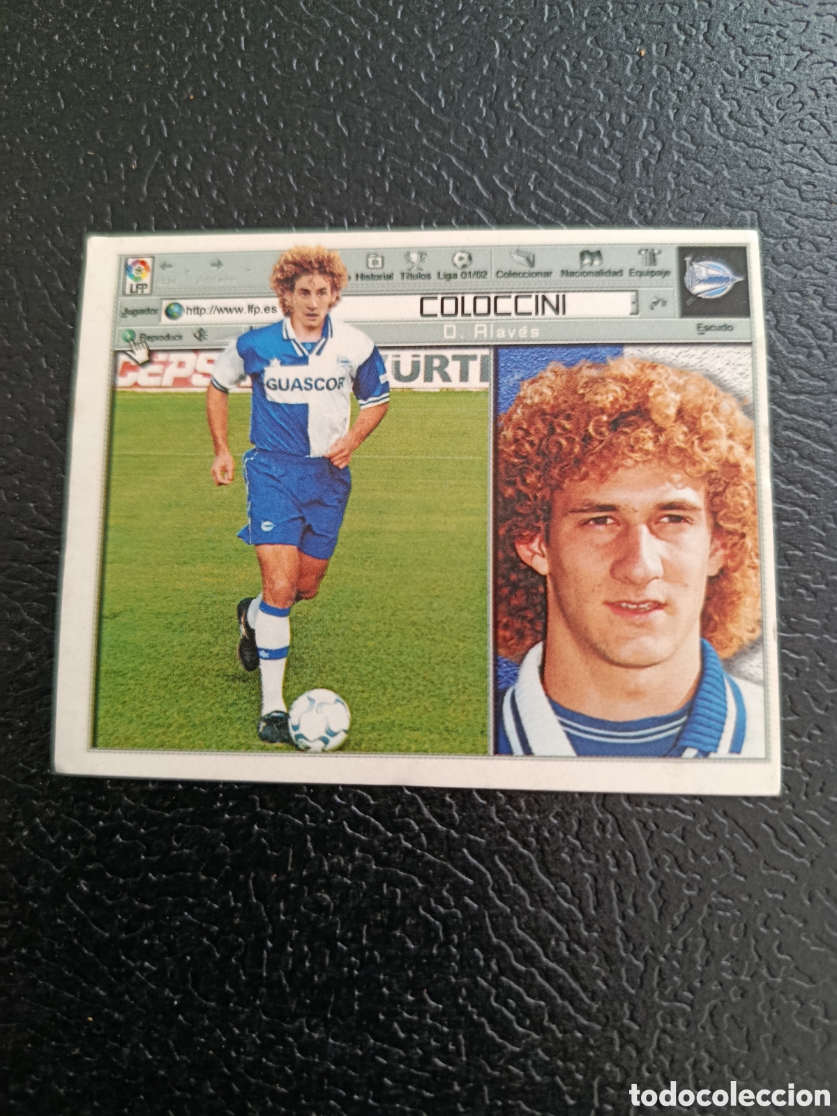 Cromos de F&uacute;tbol: CROMO LIGA 2001 2002 01 02 EDICIONES ESTE ULTIMOS FICHAJES N 21 COLOCCINI ALAVES NUNCA PEGADO