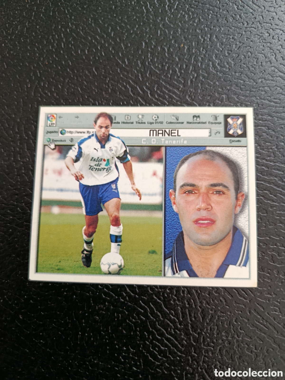 Cromos de F&uacute;tbol: Manel Fichaje n&deg;28 Club Deportivo Tenerife Colecciones este 01/02 2001/2002