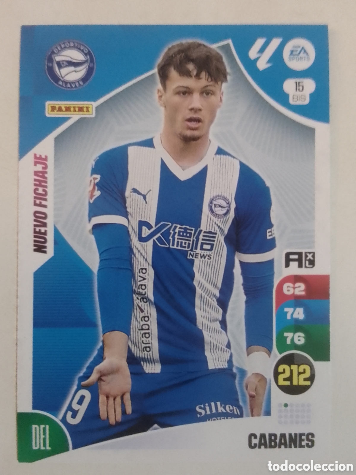 Cromos de F&uacute;tbol: Adrenalyn XL 2024-25 n&deg; 15 BIS Cabanes &bull; Alav&eacute;s. NUEVO FICHAJE.