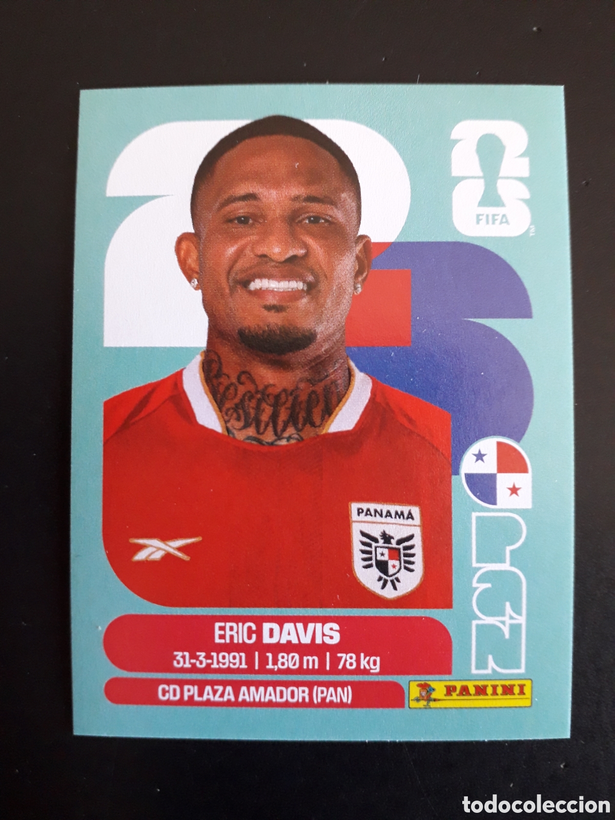 Cromos de F&uacute;tbol: DAVIS PANAM&Aacute; PAN 7 MUNDIAL F&Uacute;TBOL 2026 FIFA WORLD CUP PANINI SIN PEGAR PEDIDO M&Iacute;NIMO 3&euro;
