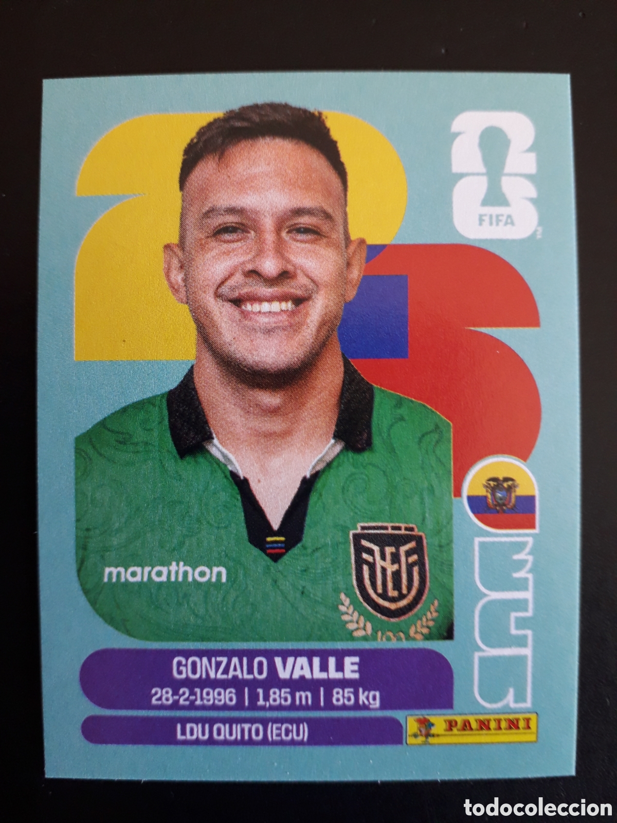 Cromos de F&uacute;tbol: VALLE ECUADOR ECU 3 MUNDIAL F&Uacute;TBOL 2026 FIFA WORLD CUP PANINI SIN PEGAR PEDIDO M&Iacute;NIMO 3&euro;