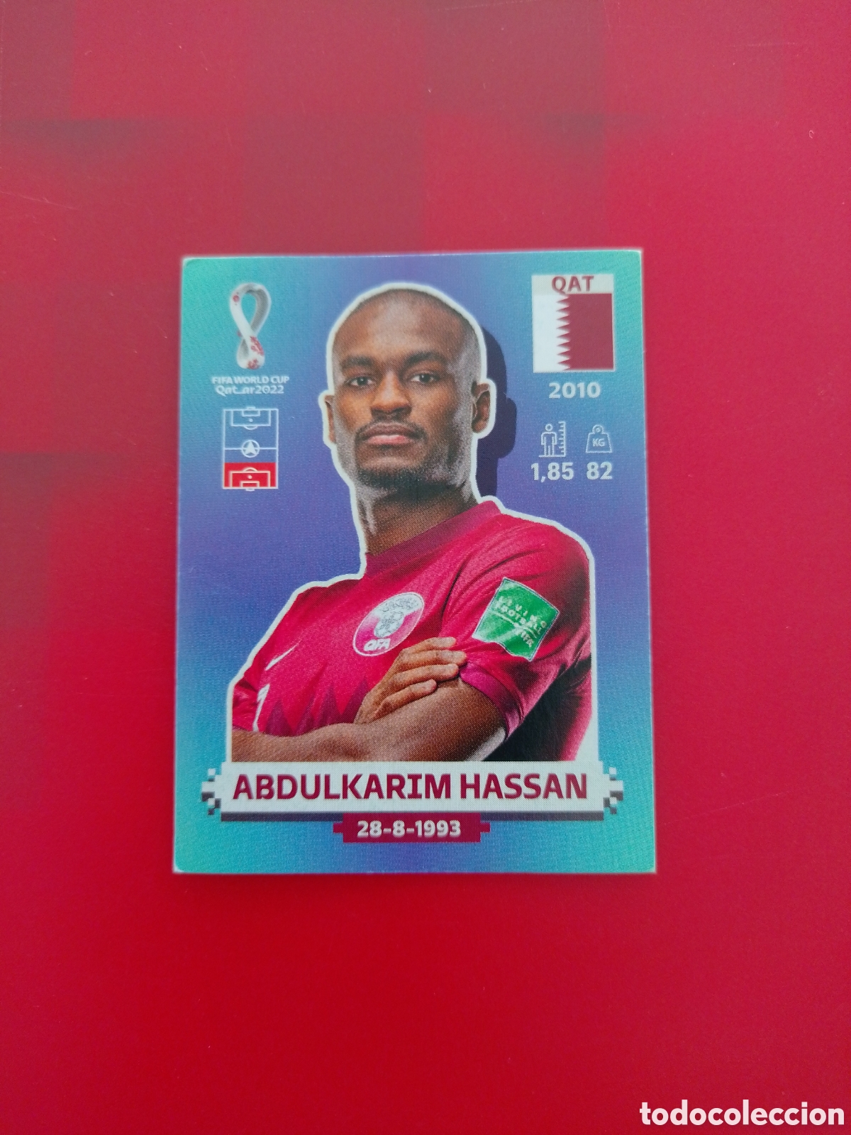 Cromos de F&uacute;tbol: CROMO NUMERO 7 ABDULKARIM HASSAN QATAR. MUNDIAL QATAR 2022. PANINI.