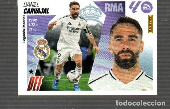 Cromos de F&uacute;tbol: CROMO DE LIGA ESTE Y PANINI DEL A&Ntilde;O 2025 / 26 N&ordm; 5 DE REAL MADRID CARVAJAL