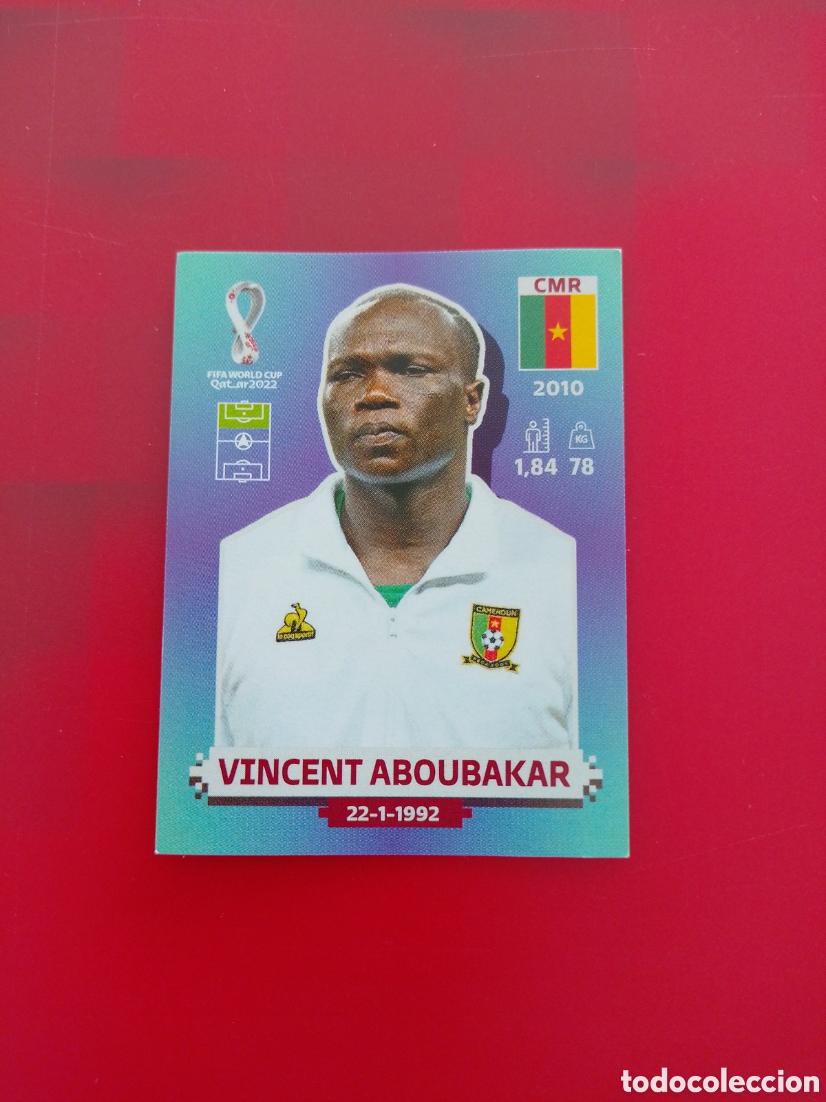 Cromos de F&uacute;tbol: CROMO NUMERO 16 VINCENT ABOUBAKAR CAMERUN. MUNDIAL QATAR 2022. PANINI.